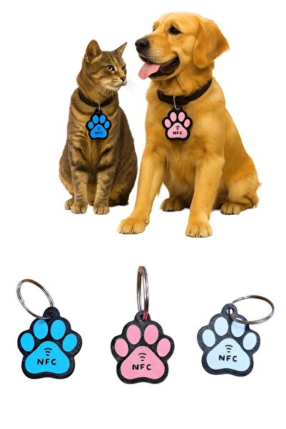 DRSTAG Akıllı QR Kodlu ve NFC Destekli Kedi Köpek Künyesi