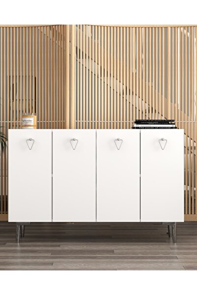 DEMONTE DECOR LEYLADD (KM120) KONSOL BEYAZ-BEYAZ-GÜMÜŞ