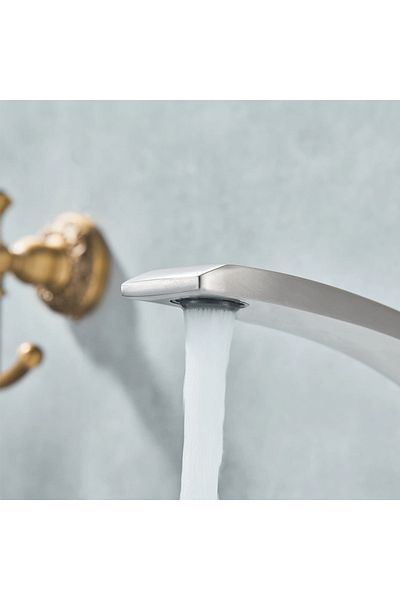 CasaVie Basin mixer with sink mounting, nickel-plated silver, code 1274