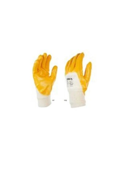 Skygo Worker Glove L No:9 Polyester Knitted Nitrile Glove Yellow-White (7 Pcs)