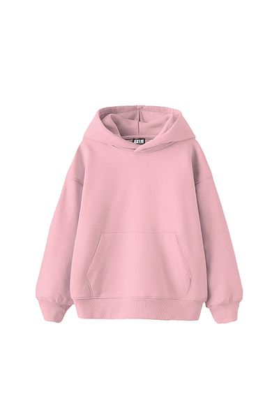Sekizbiraltı Basic Oversize Unisex Pink Hoodie