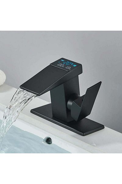 CasaVie Black washbasin mixer, with digital display, code 1478