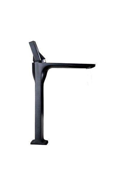CasaVie Baterie lavoar slim, neagra, cu montare pe blat, cod 1256