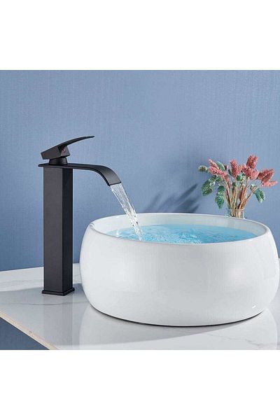 CasaVie Milly1509 washbasin mixer, made of brass with countertop mounting, matte black, code 1509