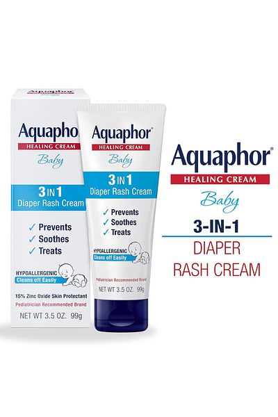 Aquaphor Baby Diaper Rash Cream 3in1 Diaper Rash Relief Baby 3 in 1 Diaper Rash Relief Cream 3.5 oz 99Gr Usa