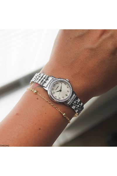 Chaperone Ch002442 Women's Wrist Watch with Steel Band