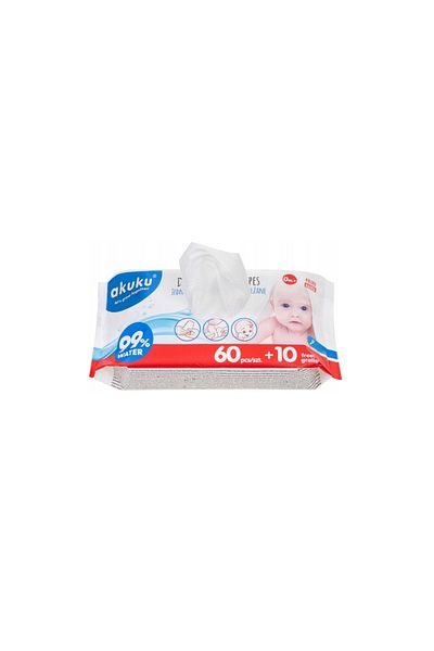 Akuku Servetele umede bebelusi 99% apa, 70 bucati, A0031