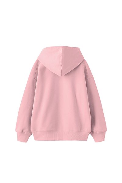 Sekizbiraltı Basic Oversize Unisex Pink Hoodie
