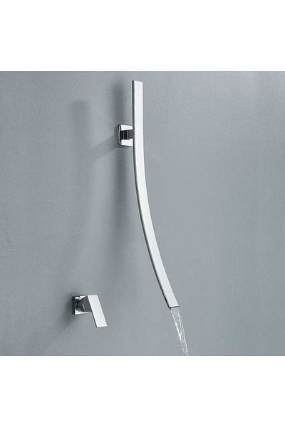 CasaVie Baterie lavoar, argintie cu montare pe perete, cod 1259