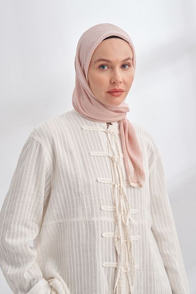 ARMANDA Muslin Tie Scarf - Powder