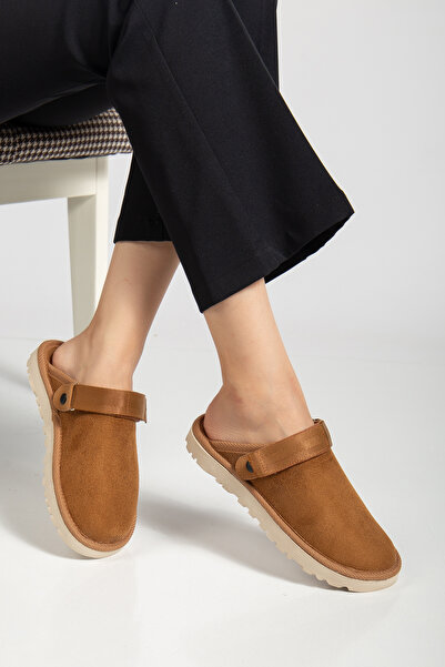 meyra'nın ayakkabıları Γυναικείες Παντόφλες Ρυθμιζόμενες Βέλκρο Ταν Suede - Σανδάλια