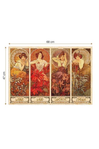 D-Toys Alphonse Mucha Puzzle - Adult Puzzle 1000 Pieces - The Precious Stones/Pietre pretoase
