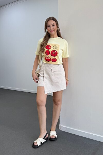 Narferita Hennes Kruvaze Şort Etek