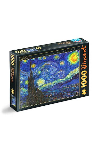 D-Toys Vincent van Gogh Puzzle - Adult Puzzle 1000 Pieces - The Starry Night/Starry Night