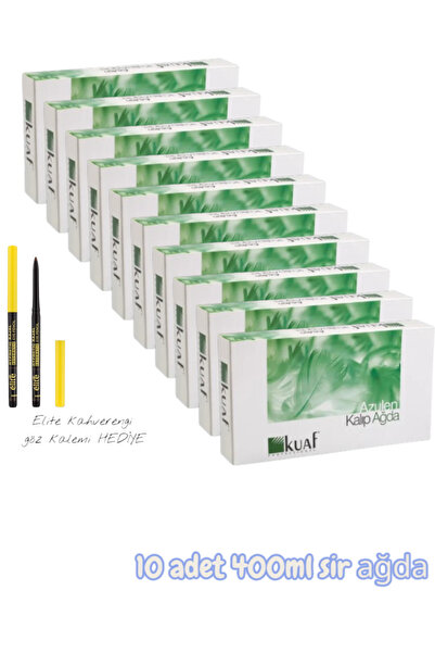 Kuaf Kalıp Ağda Azulen 400 ml 10 Adet + Elite Kahverengi göz kalemi hediye