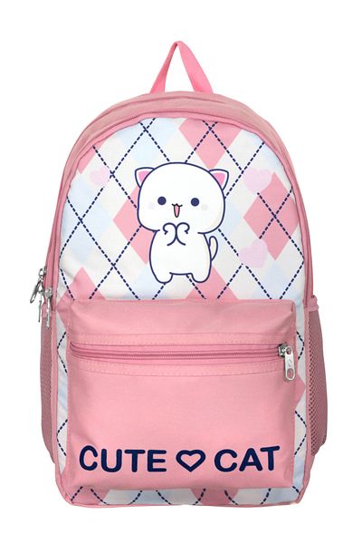 Famebag Ümit Çanta Licensed Love Cute Cat Backpack - Nutrition and Pen Bag Set