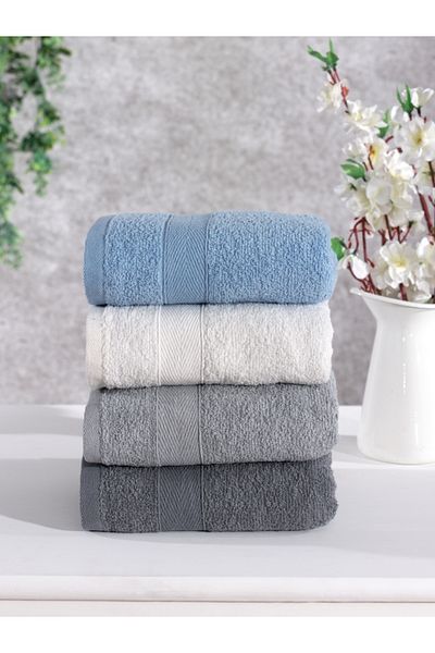 Elvira Home Collection Eh Cotton 4-Piece Hand Face Towel Set Daily Dowry Hand Towel
