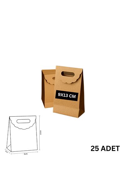 roco paper Τσάντα Kraft Handheld, Δώρο, Αγορές, Μπουτίκ, Τσάντα για πάρτι και συσκευασία, 9x13 cm, 25 τεμάχια