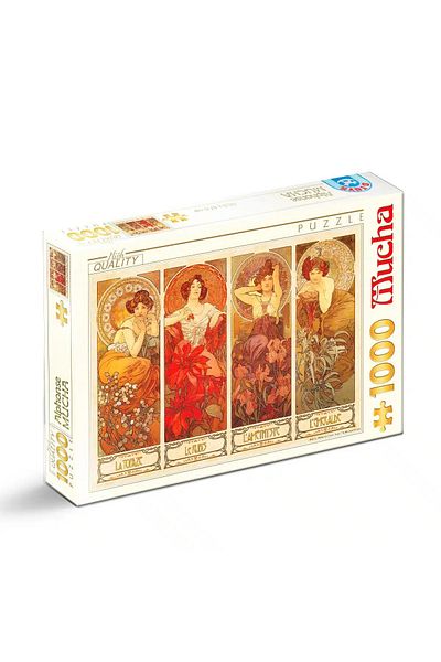 D-Toys Alphonse Mucha Puzzle - Adult Puzzle 1000 Pieces - The Precious Stones/Pietre pretoase