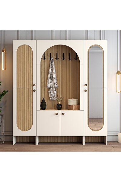 Variant Mobilya Palermo KLM Portmanto V110 - Gölge Çizgili Meşe