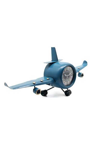 hediye sandalı Metal Airplane Hanger with Decorative Clock