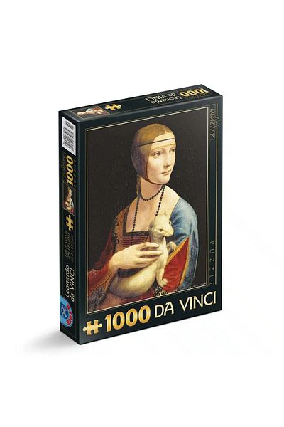 D-Toys Leonardo da Vinci Puzzle - Adult Puzzle 1000 Pieces - Lady with an Ermine