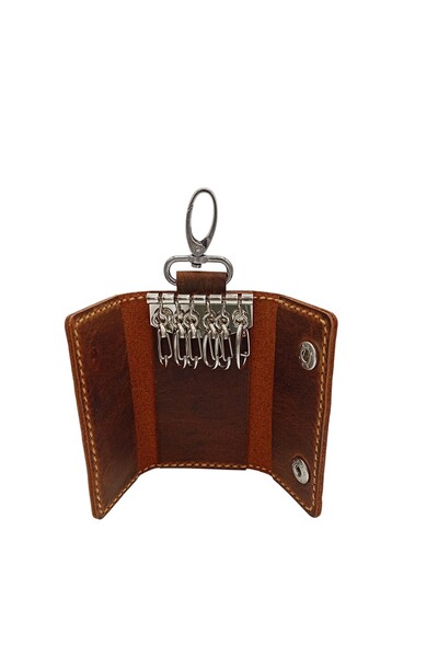 Generic Brand Genuine Leather Luxury Keychain - 6 Hook Design - Men & Women
