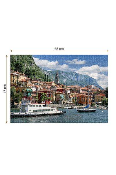 D-Toys Puzzle Lake Como, Italy - Adult Puzzle 1000 Pieces - Daytime Landscapes