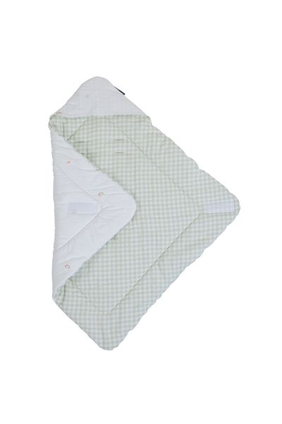 CHILDHOME Swaddling blanket 75x75 cm Jersey/Tetra Green