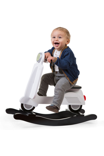 CHILDHOME Scooter Rocking Chair, White MDF