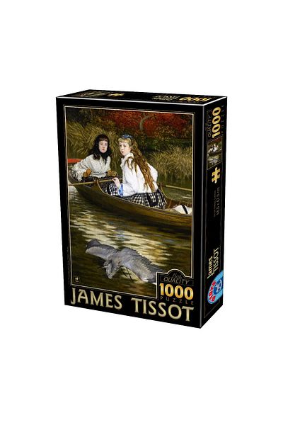 D-Toys James Tissot Puzzle - Adult Puzzle 1000 Pieces - On the Thames, a Heron / On the Thames, a Heron
