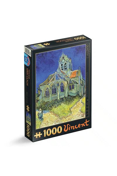 D-Toys Vincent van Gogh's Puzzle - 1000-piece puzzle by Vincent van Gogh - The Church at Auvers
