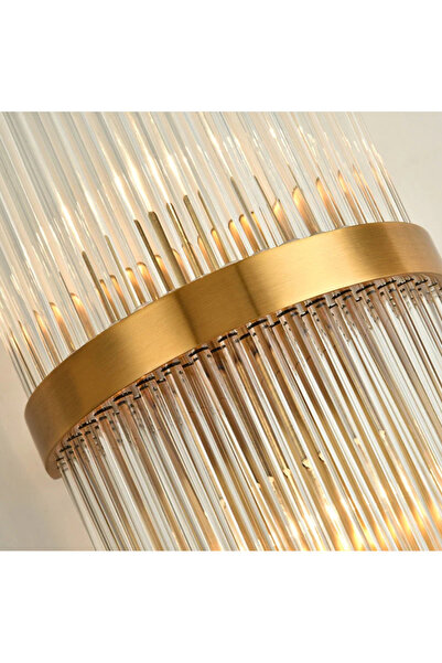 LUXXO Aplica Glam, 2xE14, corp aluminiu, decoruri sticla, 50x19x16cm