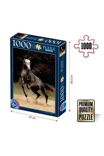 D-Toys Grey Horse Puzzle - Adult Puzzle 1000 Pieces