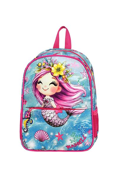 Çanta Trend Waddell Mermaid Themed Preschool Backpack and Thermal Lunch Bag, Kindergarten Set with Nutrition