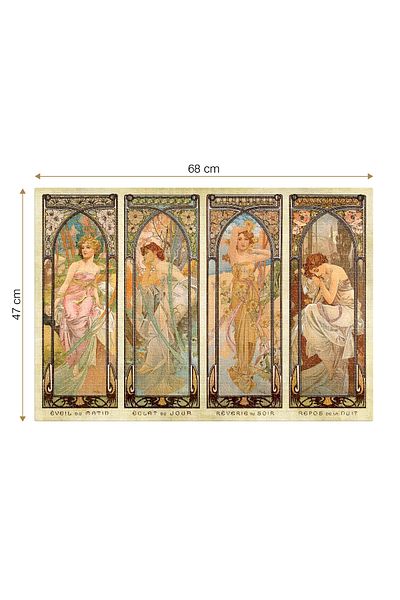 D-Toys Alphonse Mucha Puzzle - Adult Puzzle 1000 Pieces - The Time of the Day/Orele zilei