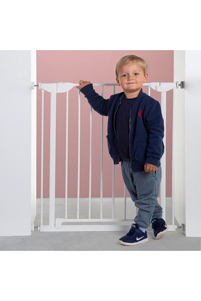CHILDHOME Poarta de siguranta metal Eltra Doorgate Pressure 75-81 cm, Alb
