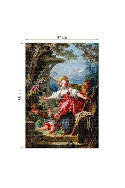 D-Toys Jean-Honoré Fragonard Puzzle - Adult Puzzle 1000 Pieces - Blind Man's Bluff