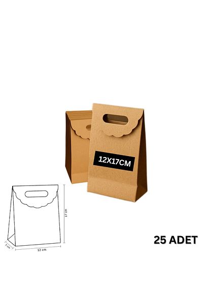 roco paper Τσάντα Kraft Handheld, Δώρο, Αγορές, Μπουτίκ, Τσάντα για πάρτι και συσκευασία, 12 x 17 cm, 25 τεμάχια