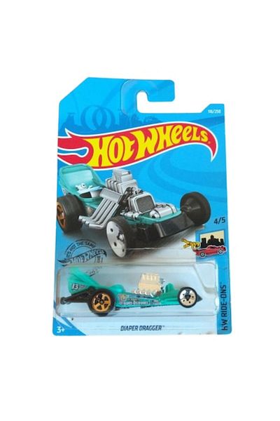 HOT WHEELS Masinuta Metalica Hot Wheels, Diaper Dragger, Colectia HW Ride-Ons - Editia 2019, Turcoaz, 1:64