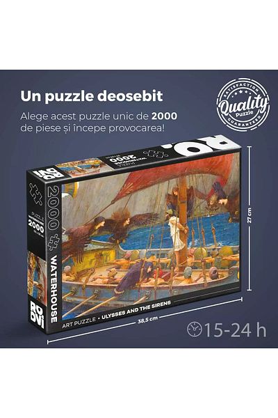 D-Toys Puzzle John William Waterhouse - Puzzle adulți 2000 piese - Ulysses and the Sirens