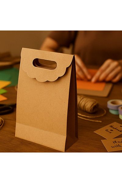 roco paper Τσάντα Kraft Handheld, Δώρο, Αγορές, Μπουτίκ, Τσάντα για πάρτι και συσκευασία, 30x40x14 cm, 5 τεμάχια