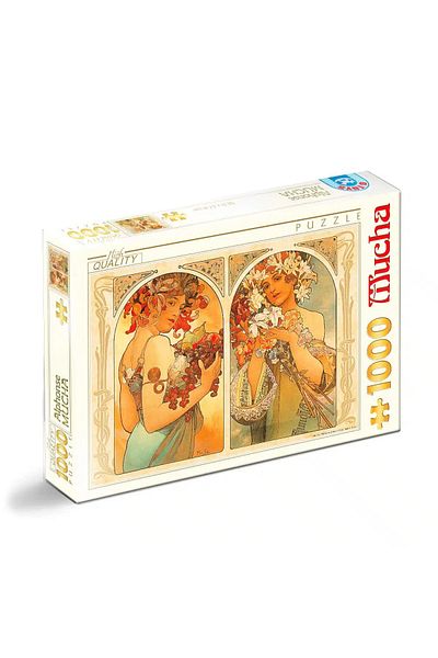 D-Toys Alphonse Mucha Puzzle - Adult Puzzle 1000 Pieces - Fruit and Flower/Fruit and Flower