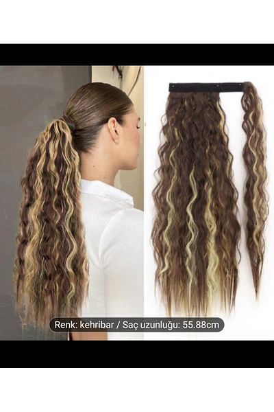 Handmade Wig Special Day Hair Fiber Horsetail Snap on Topknot Hair Heat Resistant Can Not Be Dyed Only