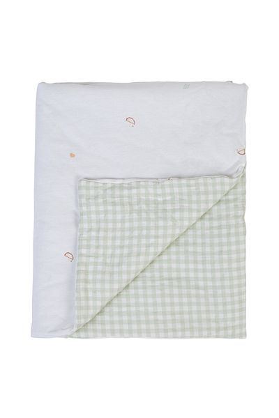 CHILDHOME Jersey Blanket 80x100 cm Jersey/Muslin Green