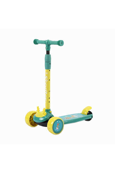 rexa سكوتر عريض للأطفال بارتفاع قابل للتعديل وإضاءة و3 عجلات قابلة للطي للأطفال