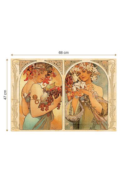D-Toys Alphonse Mucha Puzzle - Adult Puzzle 1000 Pieces - Fruit and Flower/Fruit and Flower