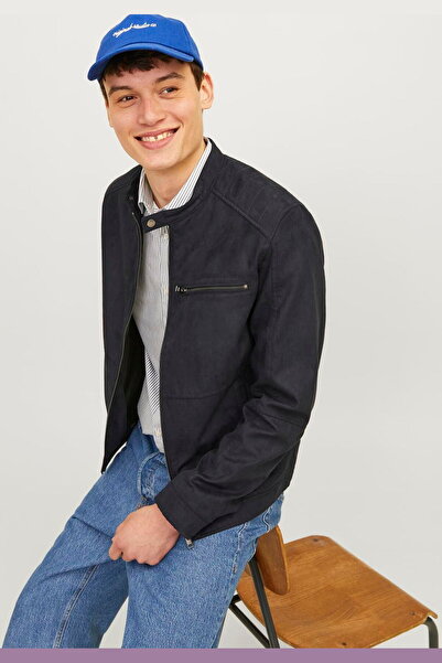 Jack & Jones Erkek Fermuar Kapamali Suni Suet Deri - Dylan