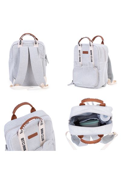 CHILDHOME Mini Club Signature Kids Backpack White