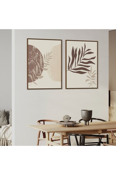 Dekorsiahome Комплект за рисуване на хол/кухня с дървена рамка от 2 части SET...